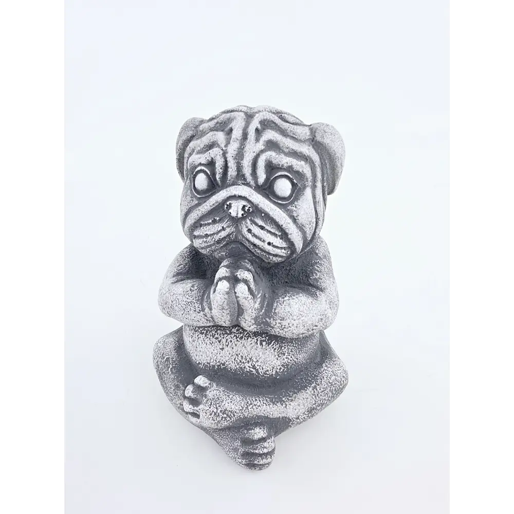 Садовая фигура Мопс в лотосе полистоун 16x10 см Santreyd STLM-2161450 - Вид №1