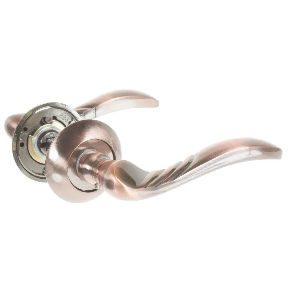 Ручки дверные на розетке EDS-43-10, цвет античная медь EDSON STLM-2010805 - Вид №2