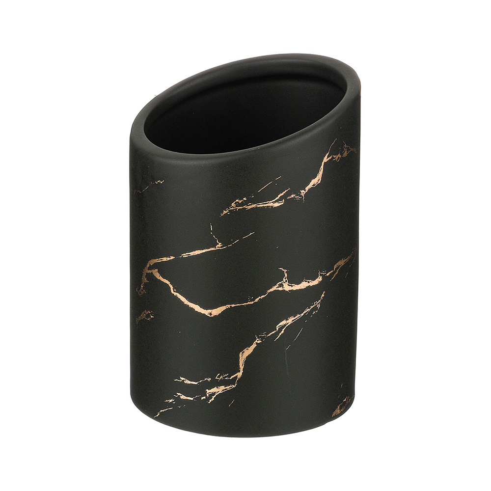 412-155 Посуда фарфоровая Подставка для столовых приборов коллекция золотой мрамор Lefard 