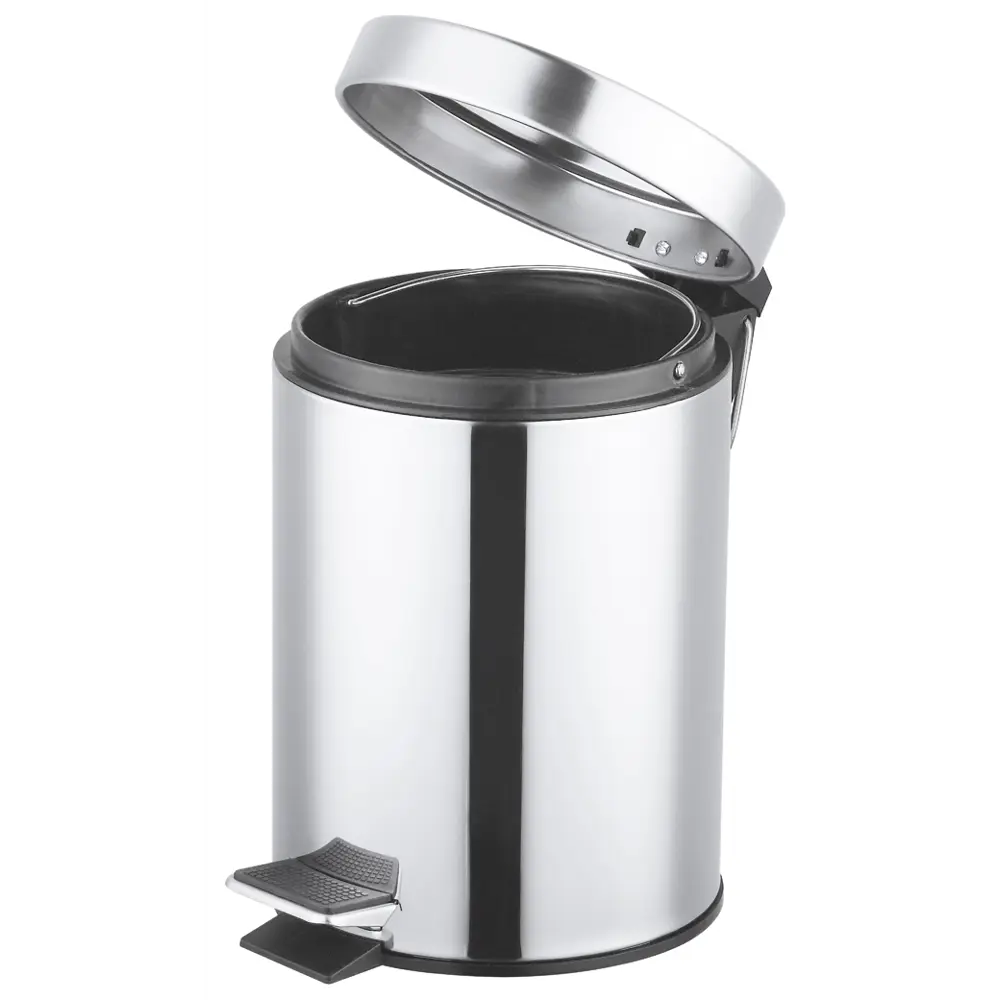 Бак для мусора в ванную комнату KONSENSA Терни 3 л сталь цвет хром STLM-2023839 - Вид №2