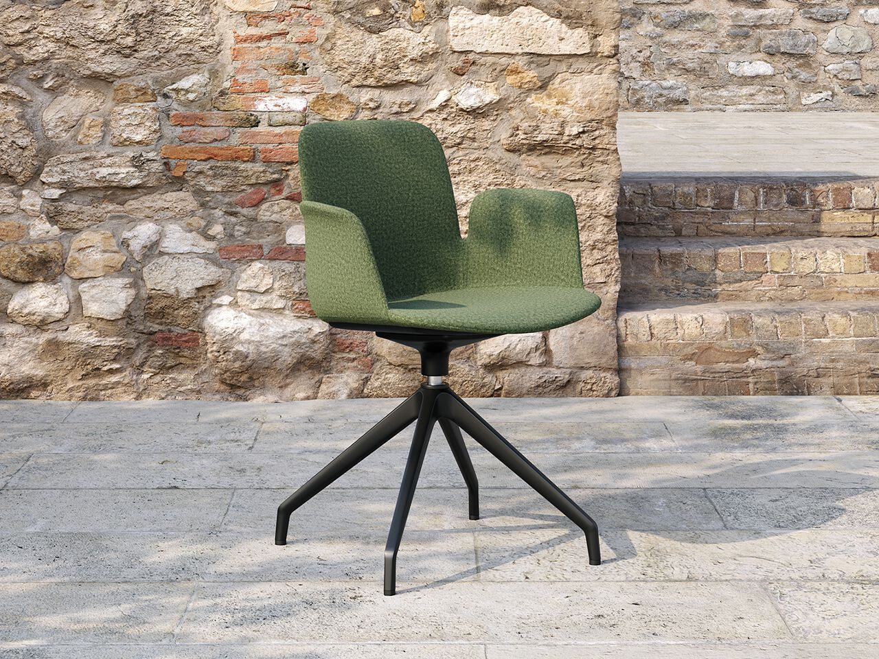 Стул на тканевом насесте FREZZA цветок лотоса Upholstered ARCH-00092244 - Вид №1