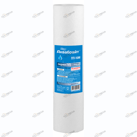 Картридж Аквабрайт для мех. очист. воды, 10 мкр, SLIM Line 10" вспенен. полипроп. ПП-10 М 129300 31616