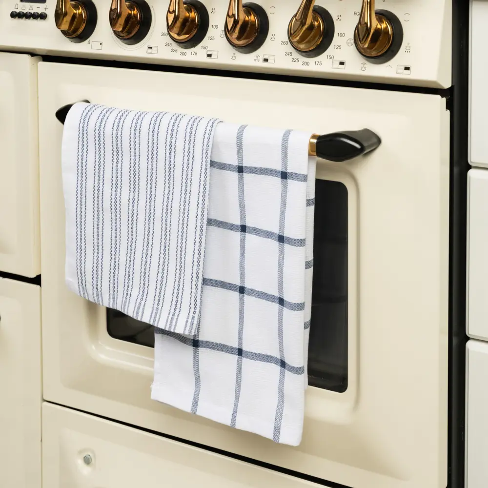 Набор полотенец вафельных Belezza Винсенте 075 40x60 см цвет сине-белый 2 шт STLM-2205064 - Вид №1