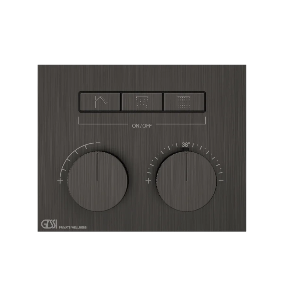 Смеситель для душа 63006 707 Gessi Hi-fi ЧЕРНЫЙ МЕТАЛЛ BR. PVD 63006707