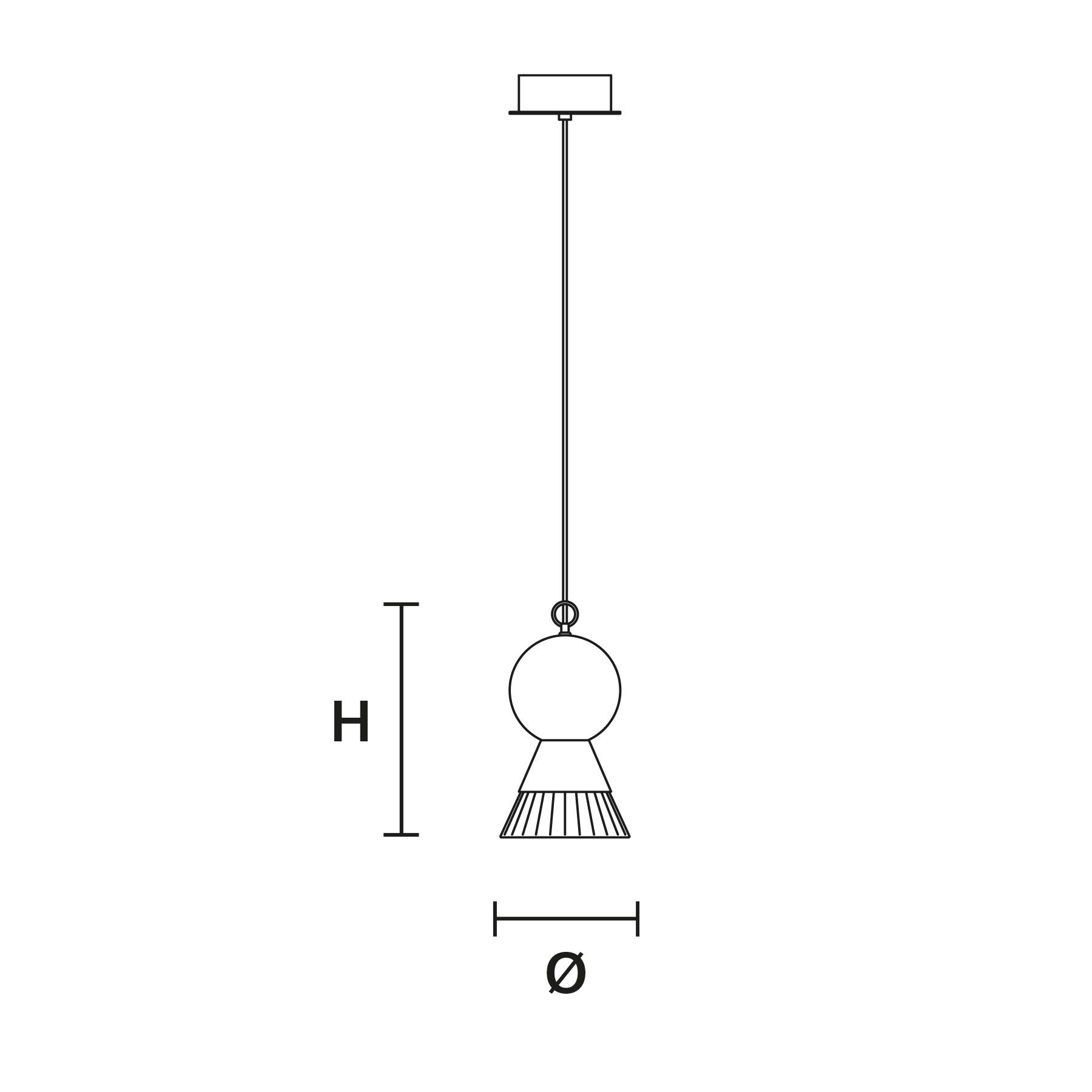 Металлический светодиодный подвесной светильник Masiero Bozu ARCH-00061756 - Вид №1