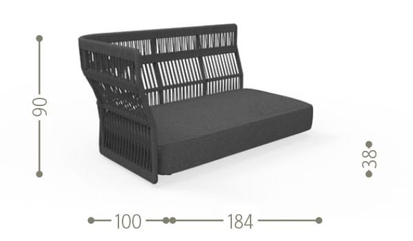 Секционный садовый диван из ткани и веревки Talenti ARCH-00118279 - Вид №10