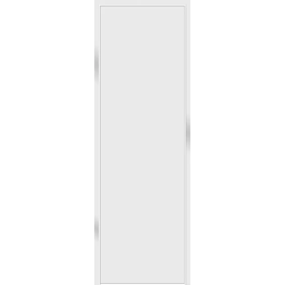 Дверь межкомнатная глухая обратного открывания Invisible 60x210 см правая цвет белый с замком 89383034 STLM-2082652 VELLDORIS  - Вид №1