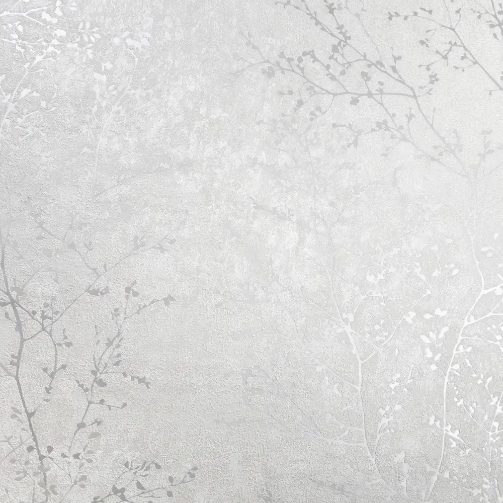 Флизелиновые обои Фрейя серые с растительным рисунком 1.06 м 89439228 Santreyd STLM-1583539 - Вид №1