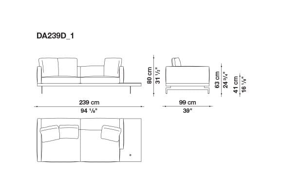 3-местный тканевый диван с полуостровом B&B Italia док ARCH-00061121 - Вид №84
