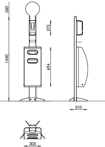 Metalco Тотем дезинфекции Sanification point sun-id-1458874 - Вид №2