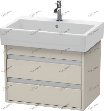 KT662409191 Ketho Тумбочка подвесная Серо-коричневый декор Duravit