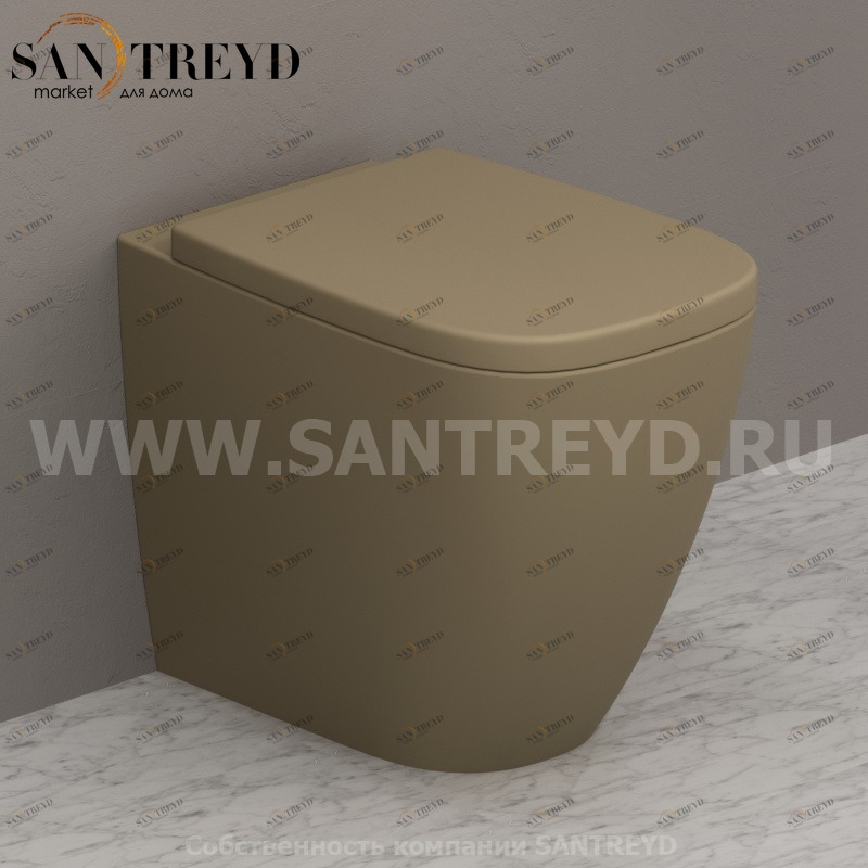 GN001PA Приставной унитаз напольный Бежевый Ceramica Globo GENESIS Италия