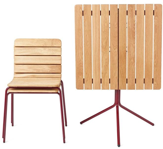 Nola Industrier Квадратный складной стол из дуба 11 U 80-28e  - Вид №3