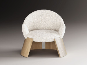 Тканевое кресло с подлокотниками