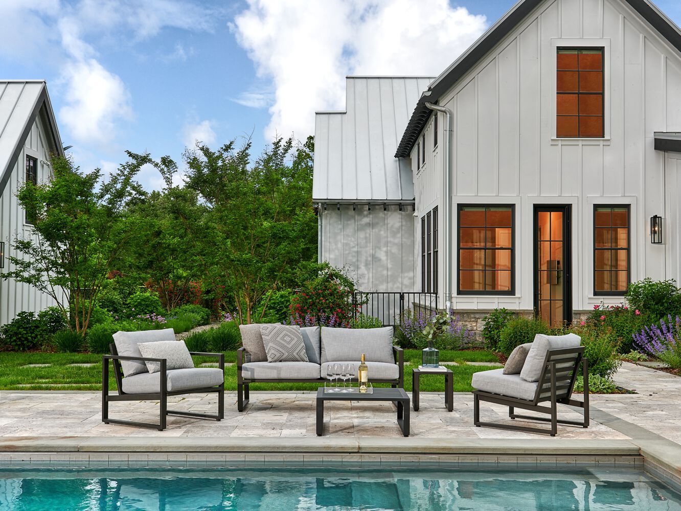 2-местный алюминиевый мягкий садовый диван Walters Tidal ARCH-00067182 - Вид №5