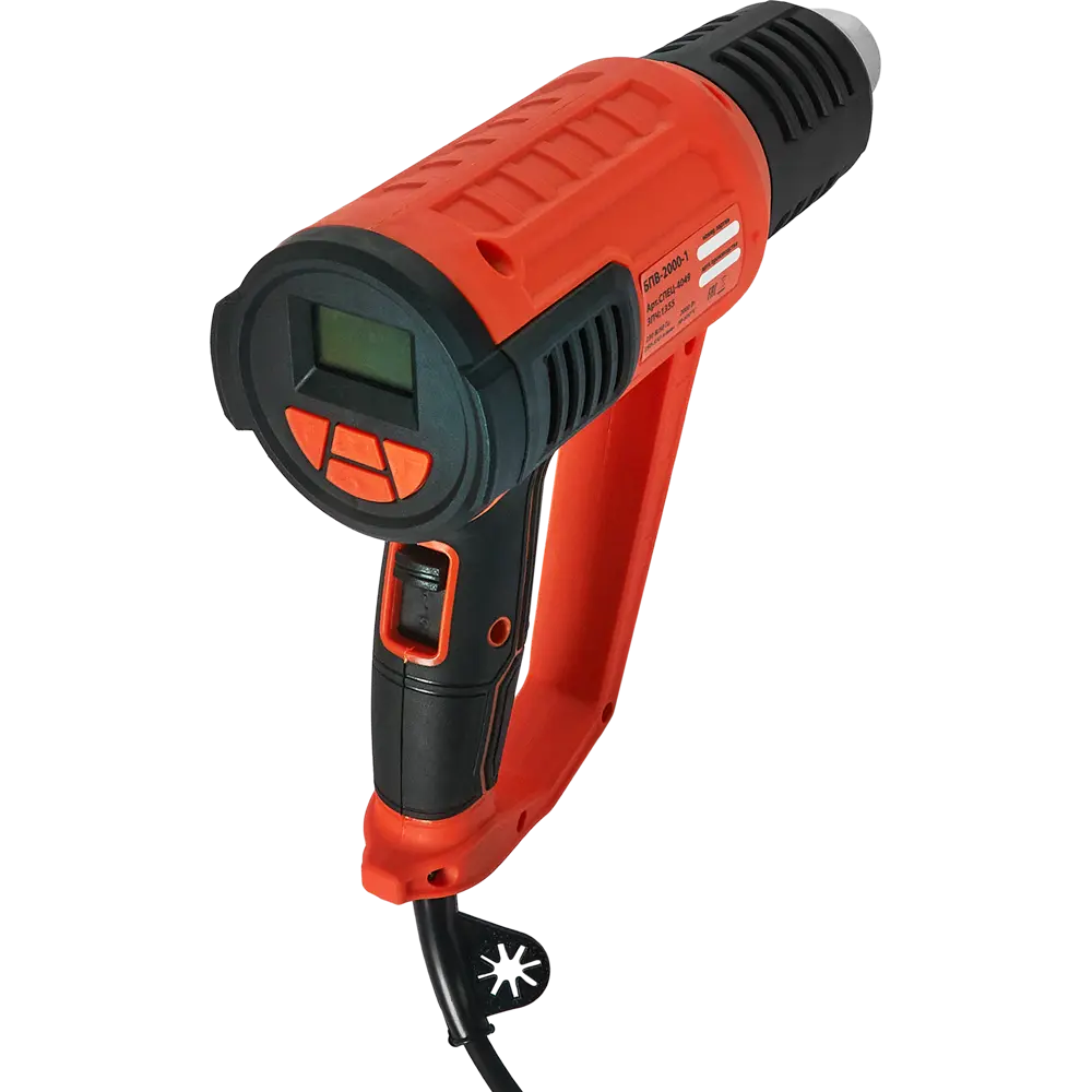 Технический фен СПЕЦ БПВ-2000 с цифровым дисплеем и насадками 84735413 STLM-0054382 - Вид №2