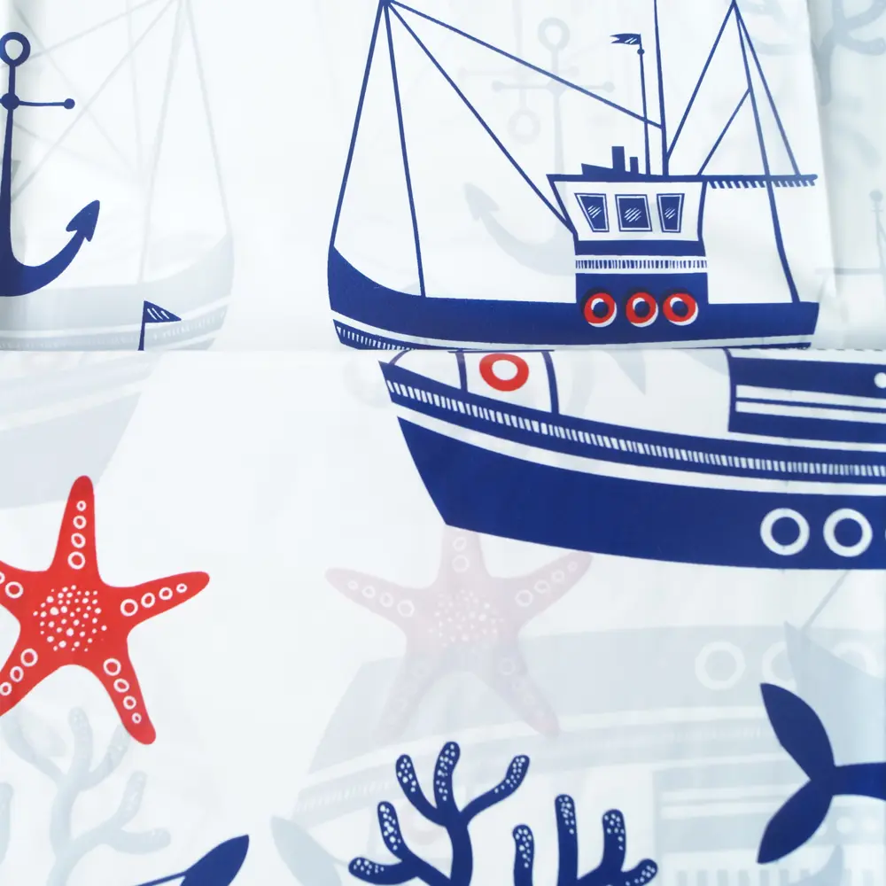 Штора для ванны Вилина Гавань с кольцами 180x180 см, полиэтилен, цвет белый Штора из полиэтилена STLM-2124816 - Вид №3