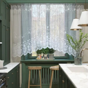 91297943 Тюль на шторной ленте для кухни Лента 305x165 см цвет белый STLM-1517654