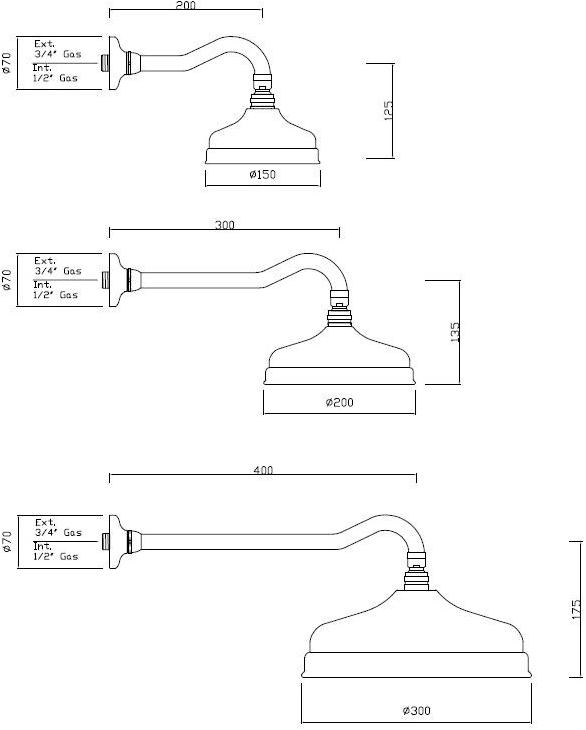 BLEU PROVENCE Душевая лейка из латуни с держателем Rubinetti per doccia sun-id-1417657 - Вид №1