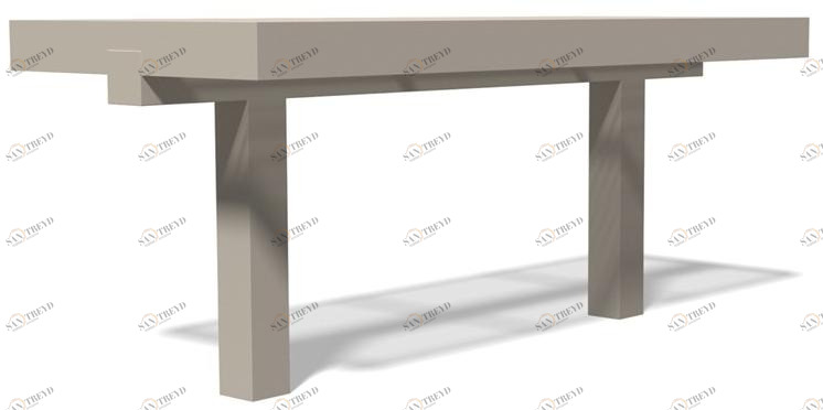 BENKERT BANKE Прямоугольный стол для общественных мест из нержавеющей стали Sicorum sun-id-1408348