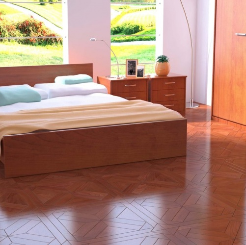 Модульный паркет Da Vinci Моррис Черешня Натур (Гладкая) 510х510 мм 2600600125 - Вид №1