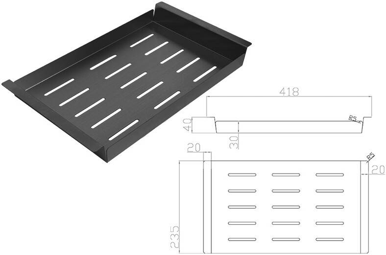 Коландер ZorG Master ZM 02 GRAFIT, графит