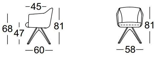 Rolf Benz Стул на козелке из ткани с подлокотниками sun-id-1513148 - Вид №5