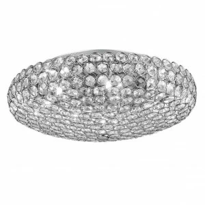 Потолочный светильник Ideal Lux King PL7 Cromo IDEAL LUX ДИЗАЙНЕРСКИЕ, KING CROMO 074020 Прозрачный;хром