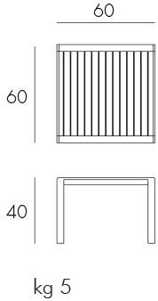 Nardi Квадратный садовый столик из полипропилена Aria sun-id-1425839 - Вид №7