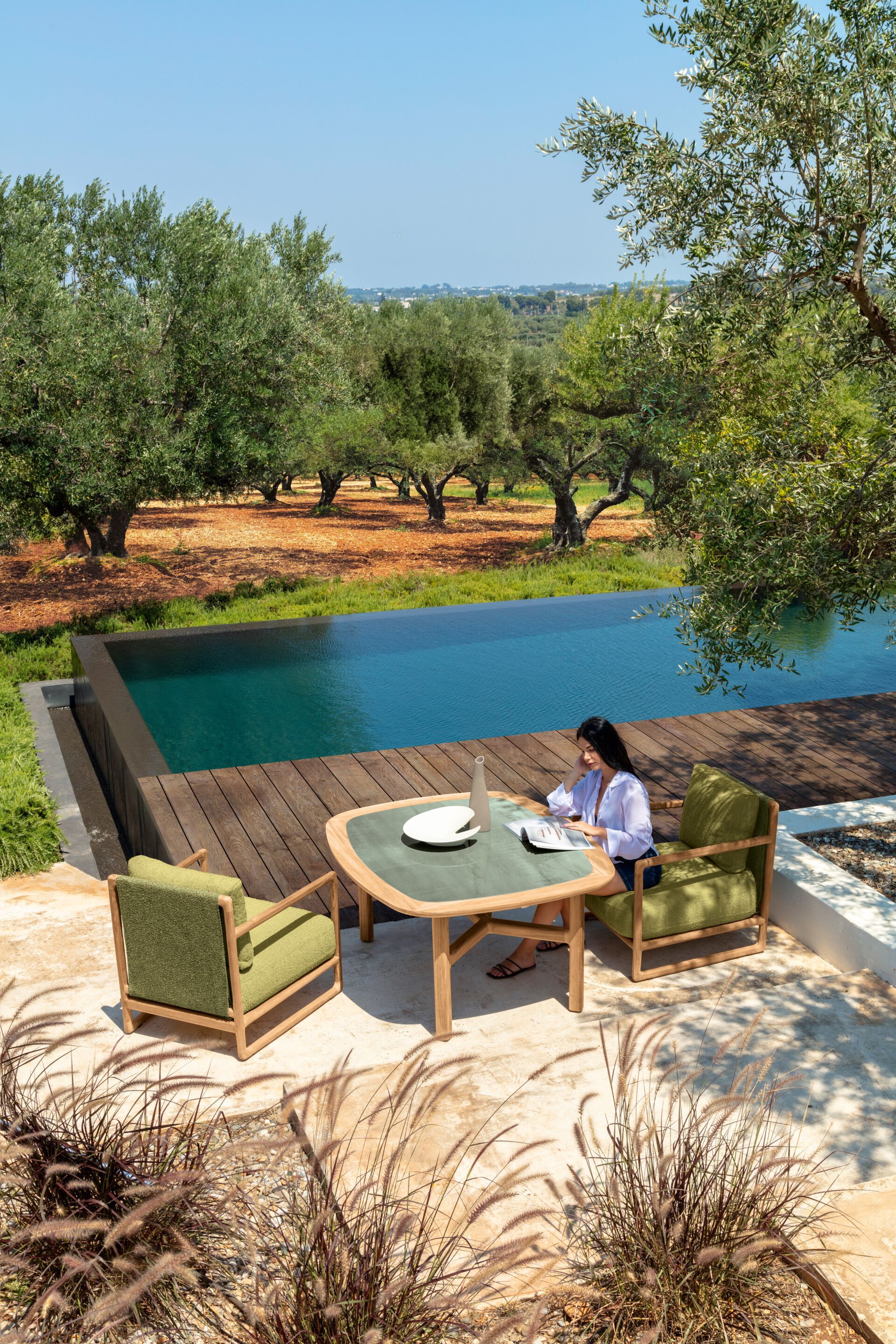 Прямоугольный садовый стол из тикового дерева Talenti Jun ARCH-00135472 - Вид №3