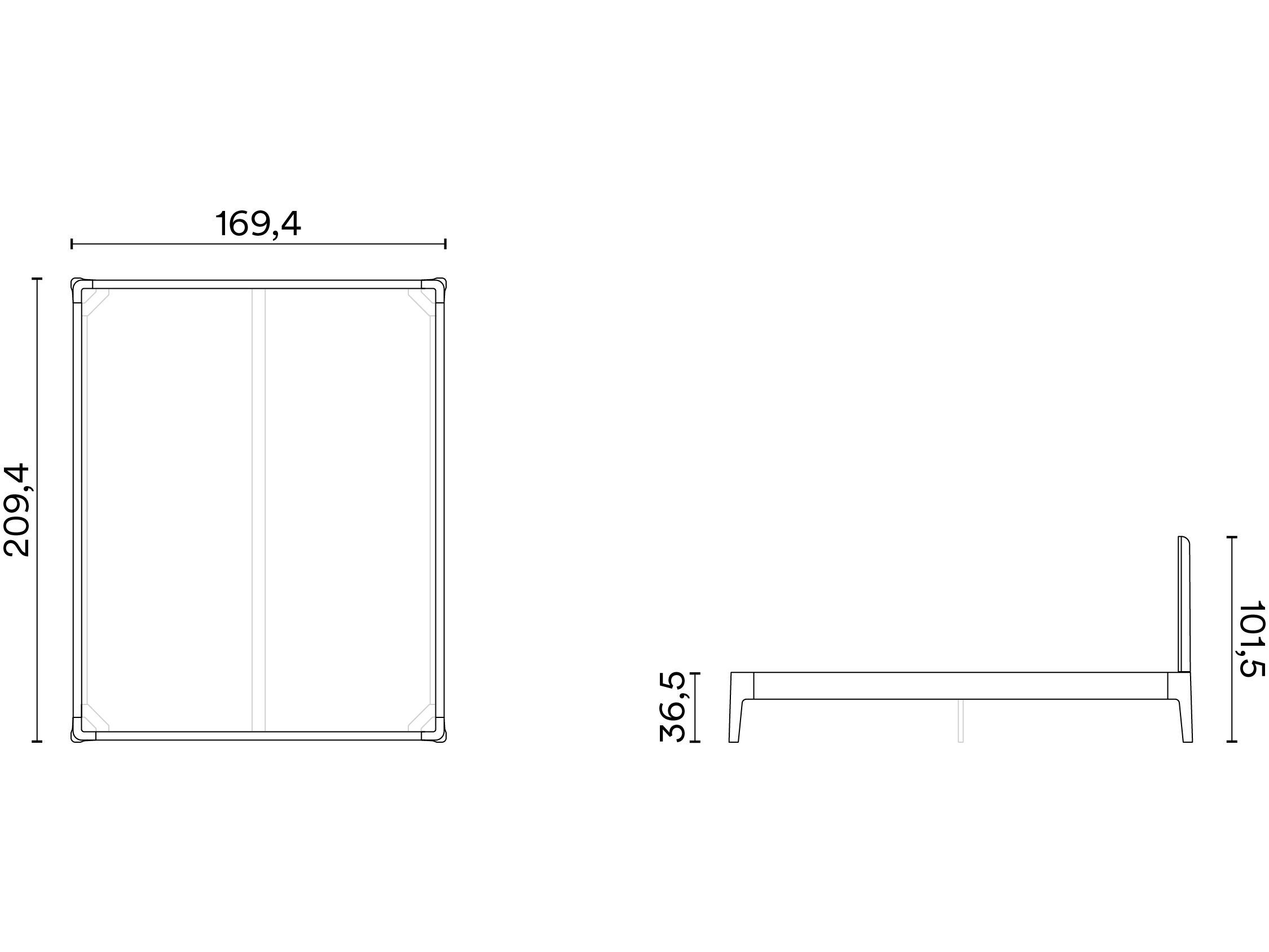 Деревянная двуспальная кровать Noah Living белье ARCH-00081699 - Вид №10