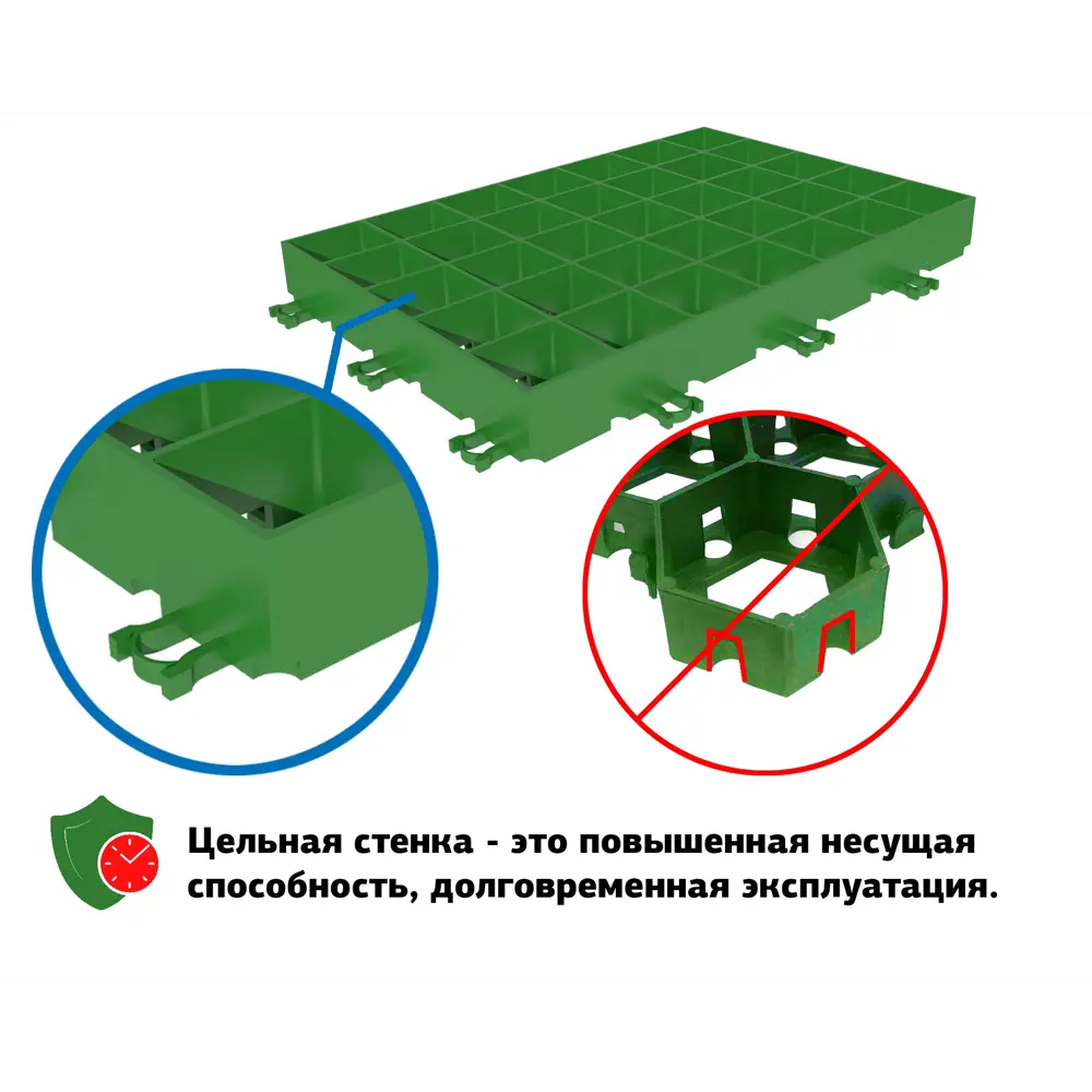 Газонная решетка GIDROLICA D400 для укрепления грунта и защиты травяного покрытия 82878093 STLM-0037389