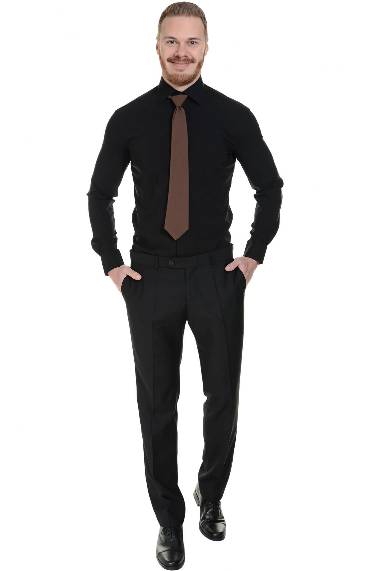 60319 Галстук на резинке темно-коричневый  Офисная одежда  размер Спецодежда 