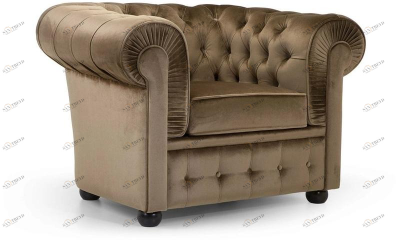 Domingo Salotti Кресло в стиле честерфилд с обивкой из ткани 800 sun-id-1485985