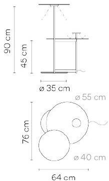 Vibia Торшер из металла с полкой Flat 5945 - Вид №4