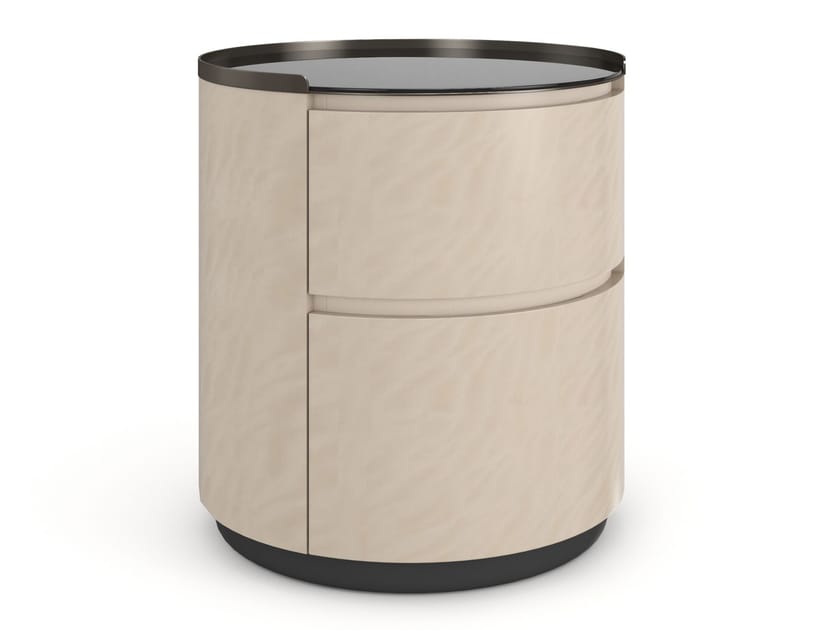 Деревянная круглая тумбочка с ящиками Caracole Muse ARCH-00055256