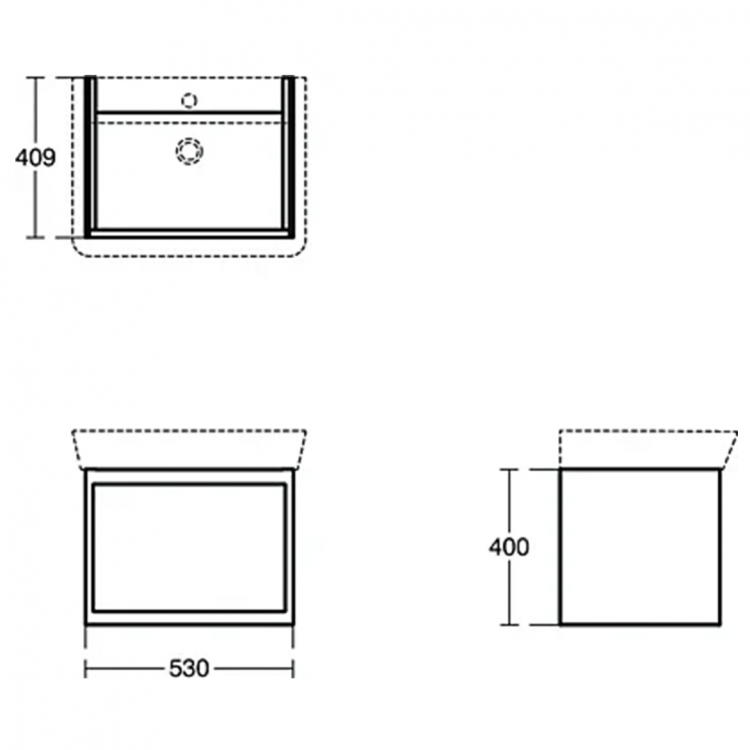 E0846PS Тумба для раковины 60 см Ideal Standard CONNECT AIR - Вид №2