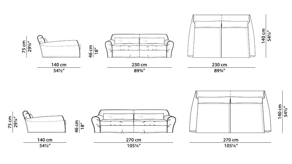 Кожаный диван Baxter Housse ARCH-00126212 - Вид №3