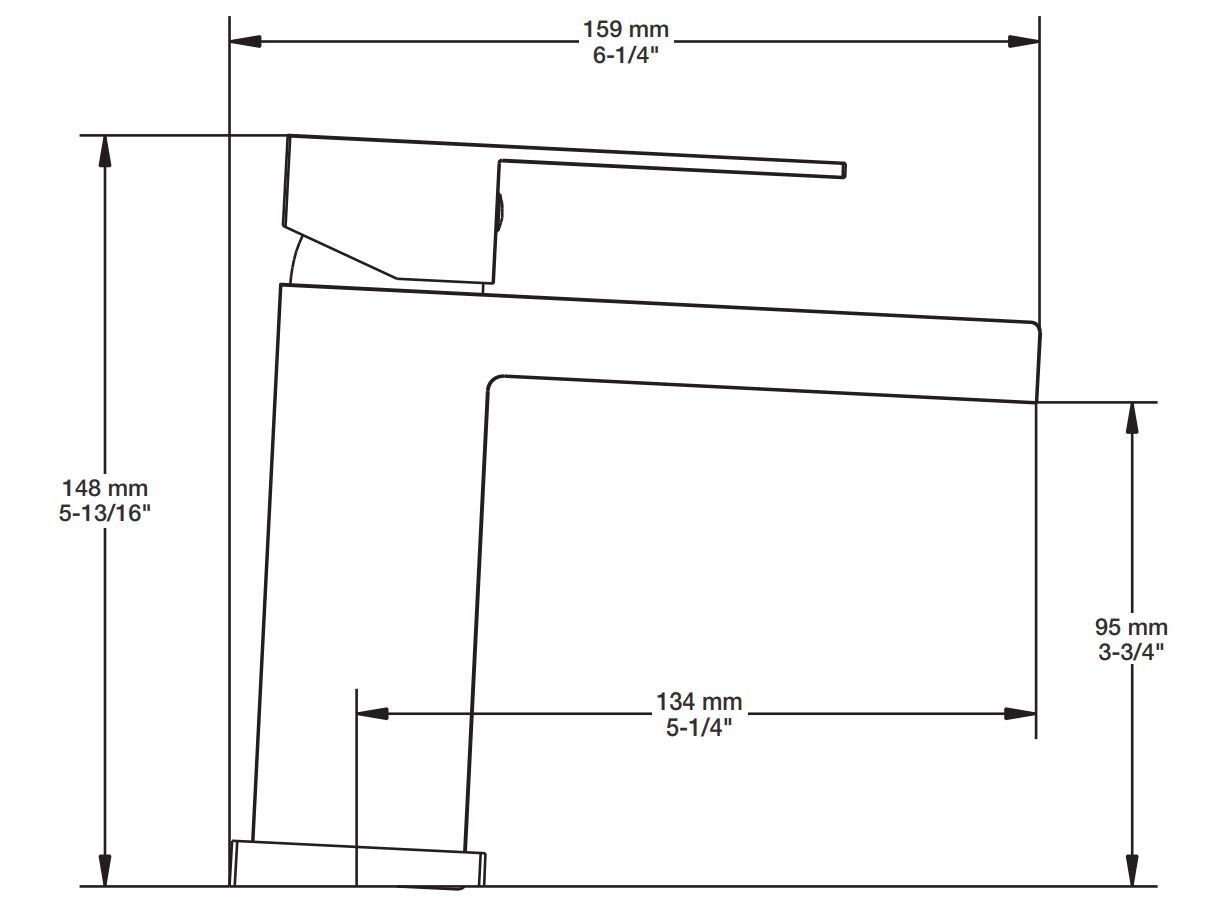 Однорычажный смеситель для раковины с раковиной BARIL Lib B95 ARCH-00089823 - Вид №2