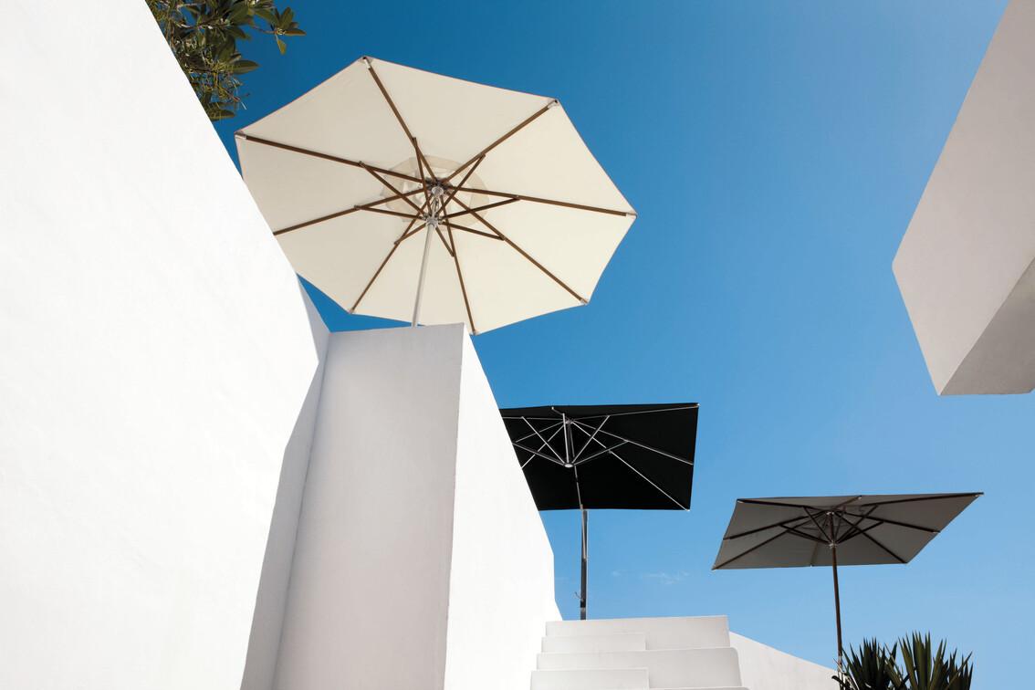 MNST1300 Зонтик teak центральный полюс teak 300x400 черный Manutti Umbrellas  - Вид №5