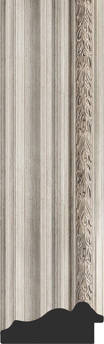 BY 4190 Зеркало с гравировкой в багетной раме - римское серебро 88 mm EVOFORM Exclusive-G - Вид №3