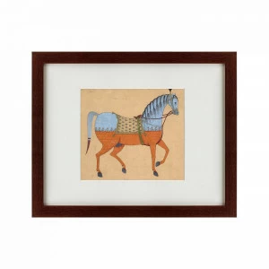 Литография на тонированной бумаге 42х52 см Indian horse, 1820 КАРТИНЫ В КВАРТИРУ  135672 Бежевый;белый;голубой;разноцветный