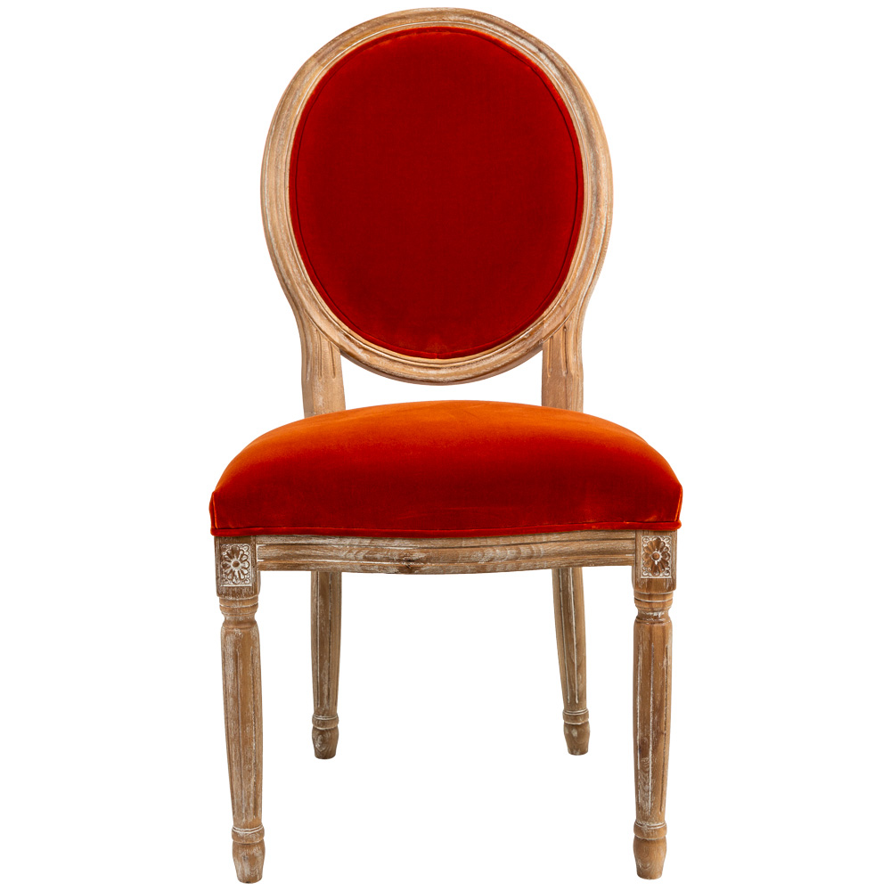 3113008 Стул «Луи / Оранжевое солнце» (бархат, лесной орех) Object Desire 