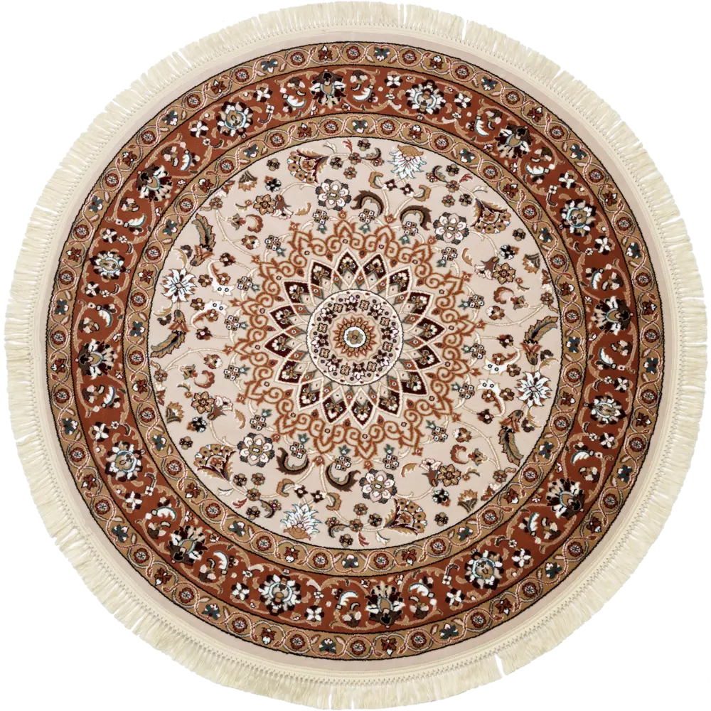 Ковер полипропилен Шахреза D210KT ø160 см цвет кремовый MERINOS STLM-2199731