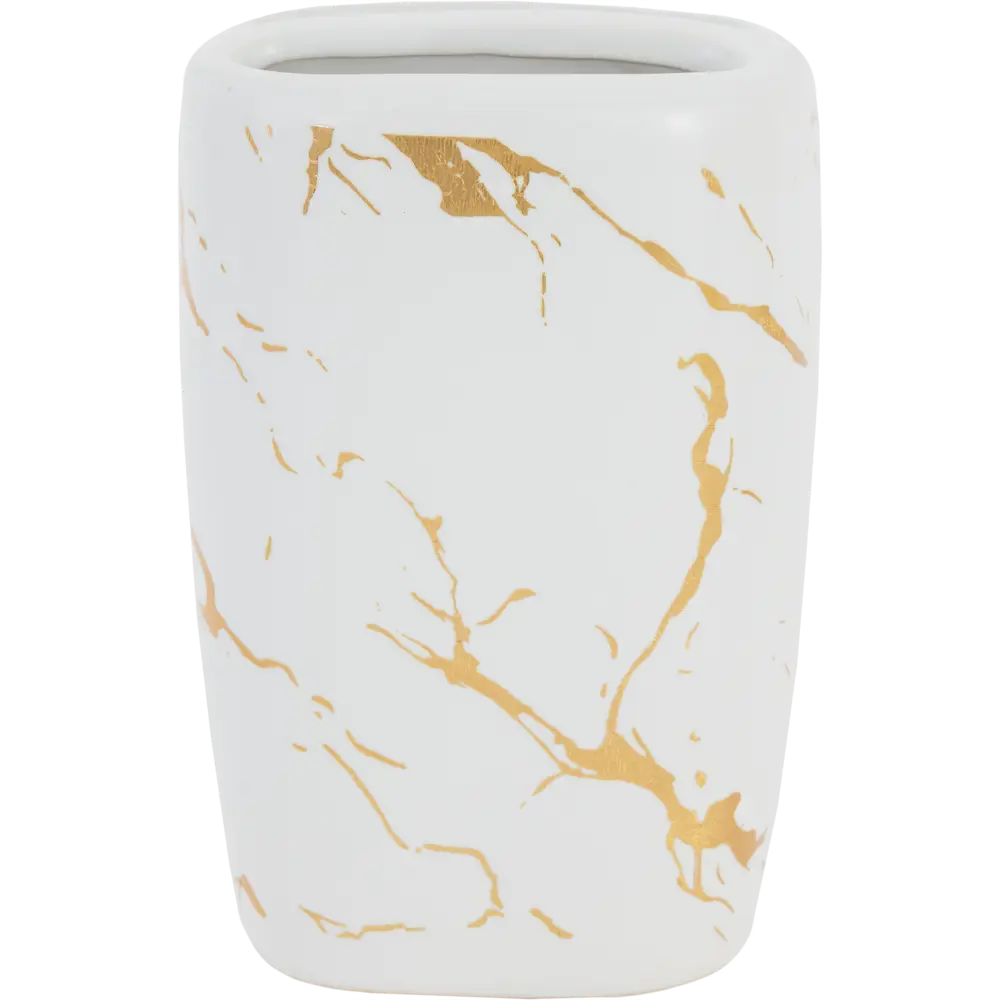 Стакан для зубных щеток Vidage Marmo Dorato керамика цвет белый STLM-2069882 - Вид №1