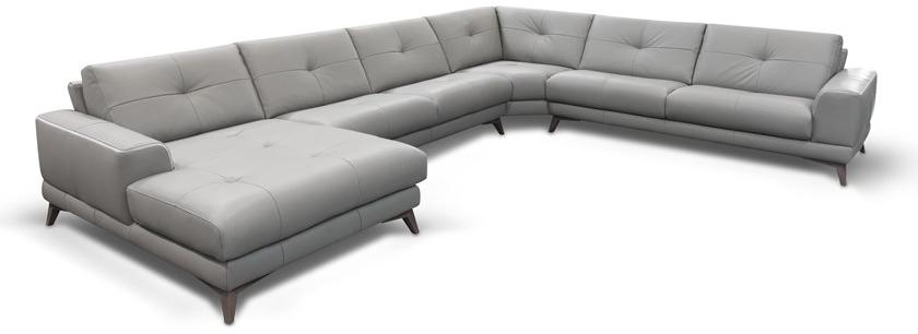 Rossini Sofas Угловой диван из кожи с шезлонгом sun-id-1374015 - Вид №1
