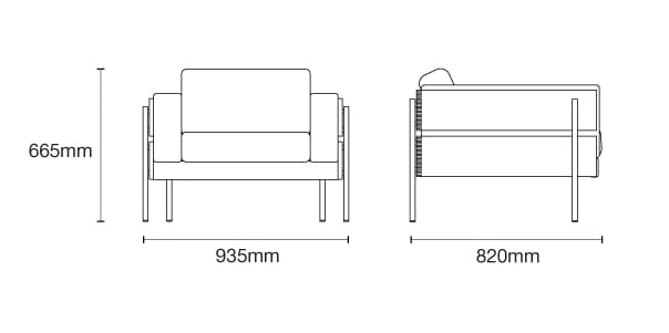 Кожаное кресло с подлокотниками Case форум ARCH-00070361 - Вид №12