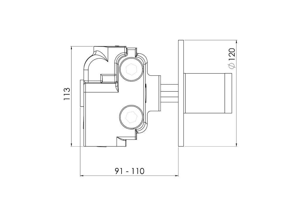 Термостатический смеситель для душа с одним отверстием rvb FLAMANT DOCKS ARCH-00011953 - Вид №1