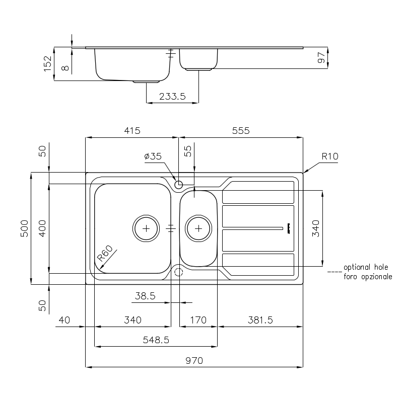 119716x Мойка S1000 1197 16x Fosterspa  - Вид №1