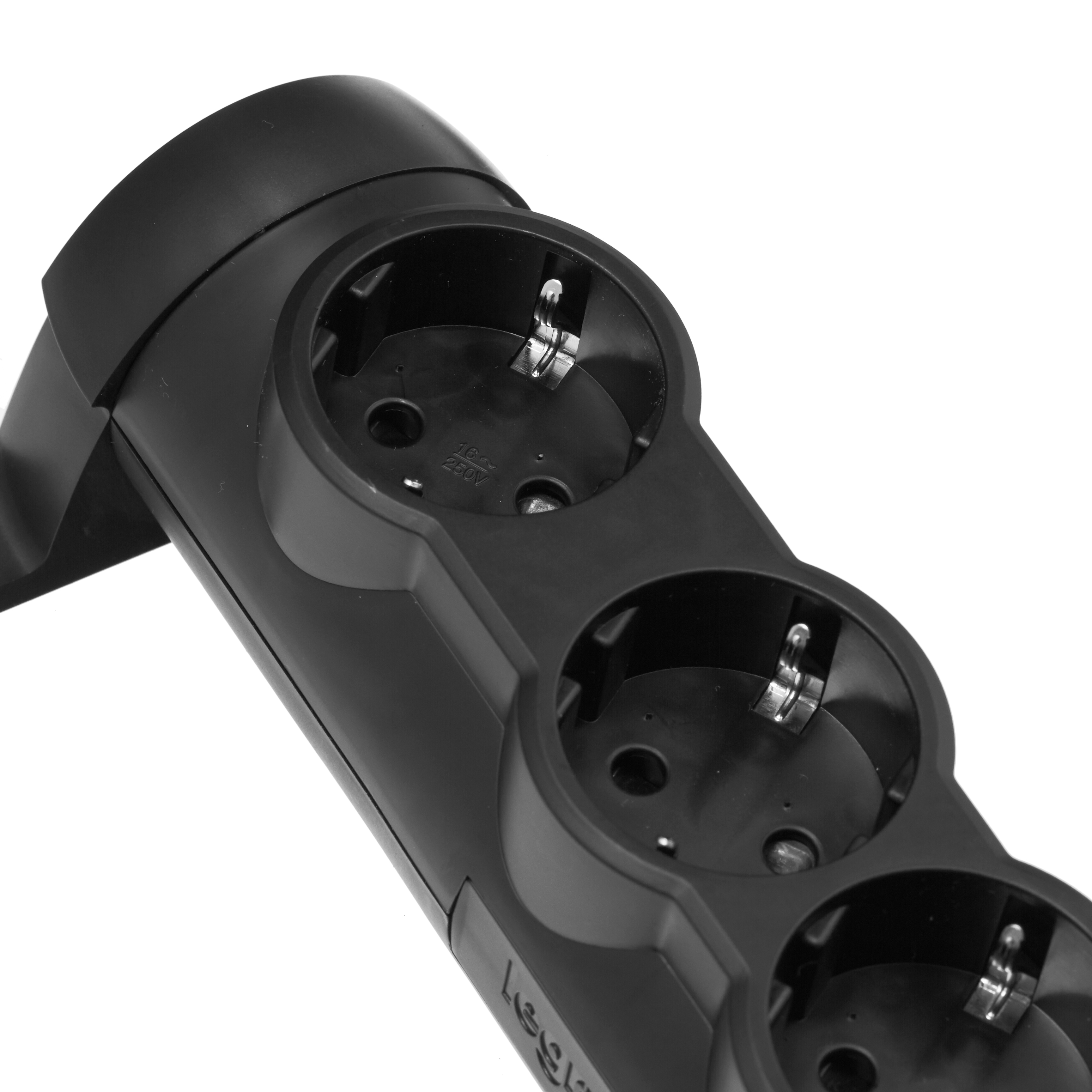 694610 Многорозеточный блок ''комфорт'' 6 x 2к+з - поставляется без кабеля черный Legrand  - Вид №2